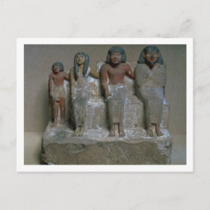 Statuette of a family group (pigment on chalk) postcard