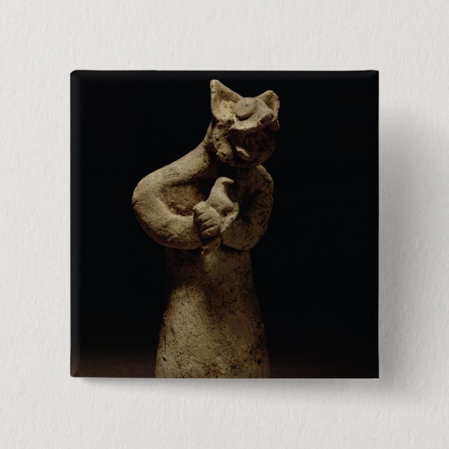 Statuette of a Lion-Headed Demon, Mesopotamia, c.5 15 Cm Square Badge (Front)