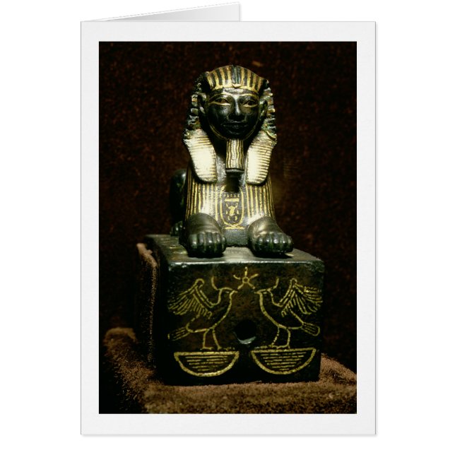 Statuette of a sphinx of King Tuthmosis III, New K (Front)