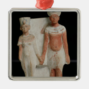 Statuette of Amenophis IV and Nefertiti Metal Tree Decoration