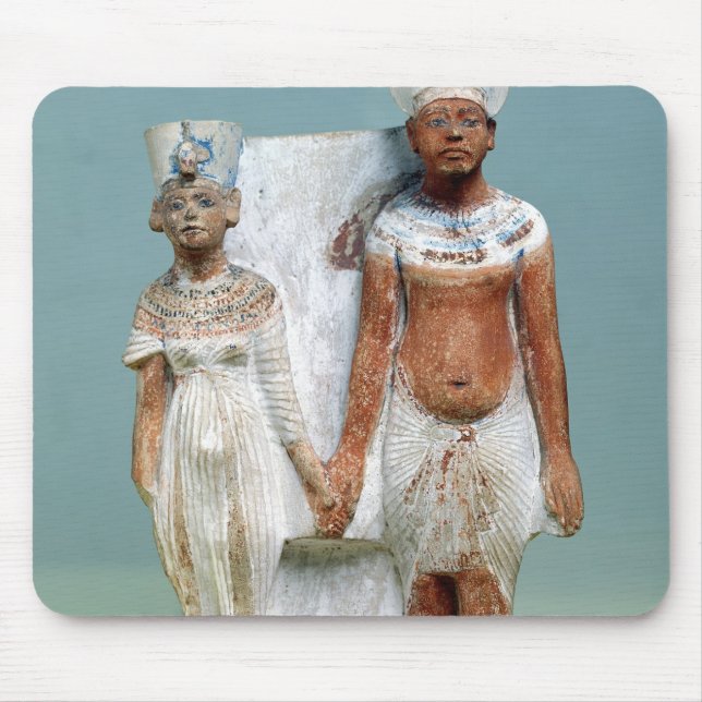 Statuette of Amenophis IV  and Nefertiti Mouse Mat (Front)