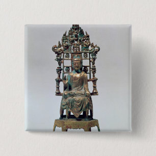 Statuette of Buddha in meditation, Tang 15 Cm Square Badge