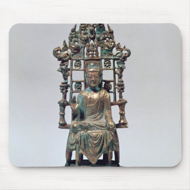 Statuette of Buddha in meditation, Tang Mouse Mat (Front)