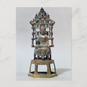 Statuette of Buddha in meditation, Tang Postcard