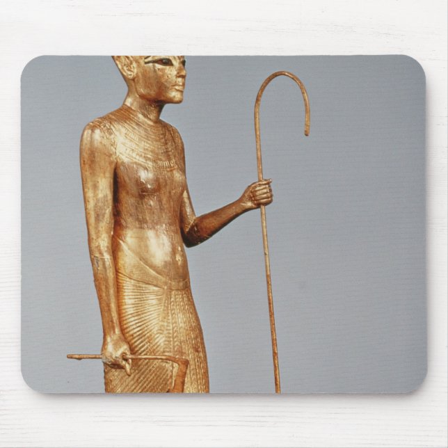 Statuette of king wearing the red crown of mouse mat (Front)