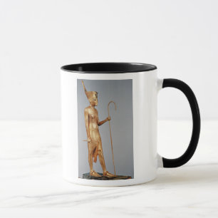 Statuette of king wearing the red crown of mug