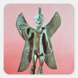 Statuette of Pazuzu, an Assyrian wind demon Square Sticker
