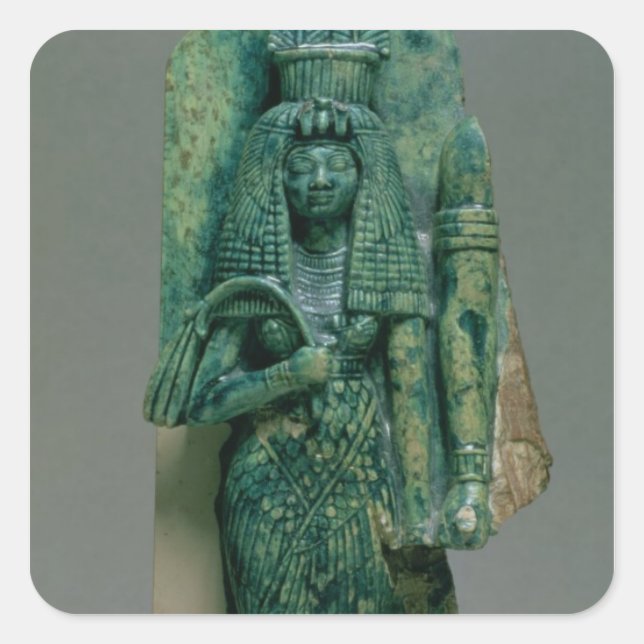 Statuette of Queen Tiye, wife of Amenophis III, Ne Square Sticker (Front)