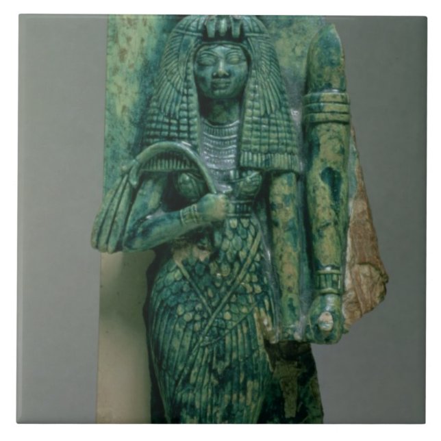 Statuette of Queen Tiye, wife of Amenophis III, Ne Tile (Front)
