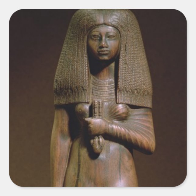Statuette of the Tuya, head of the harem of Min, N Square Sticker (Front)