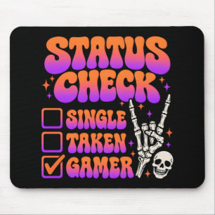 Status check gamer humour for gaming fans mouse mat