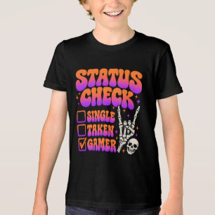 Status check gamer humour for gaming fans Tri-Blend shirt