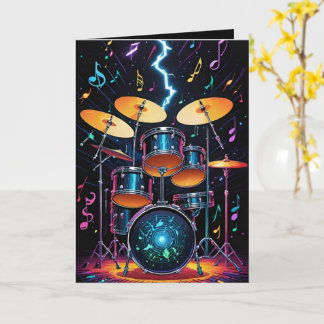 Status Cymbals Drum Set Blank Card