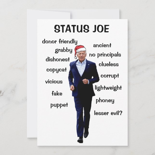Status Joe Holiday Card (Front)