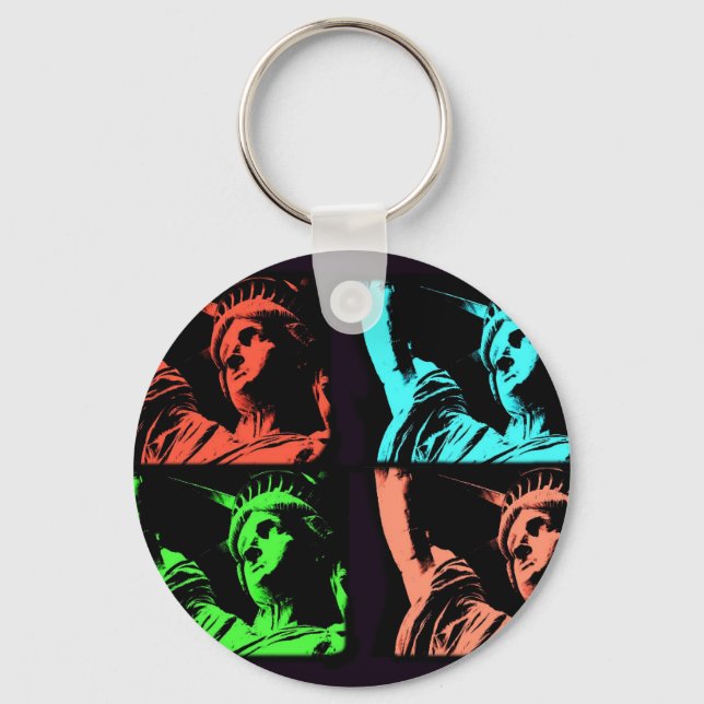 Status of Liberty Collage Key Ring (Front)