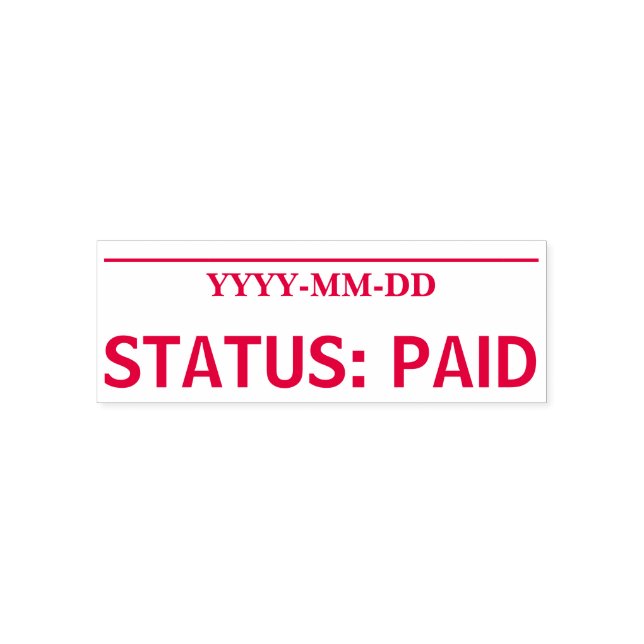 "STATUS: PAID" Rubber Stamp (Design)