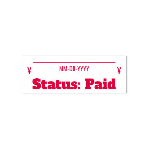 "Status: Paid" Rubber Stamp
