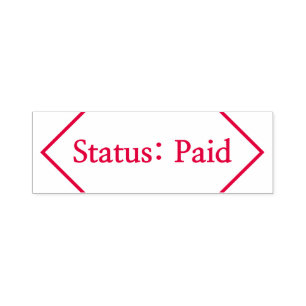 "Status: Paid" Rubber Stamp