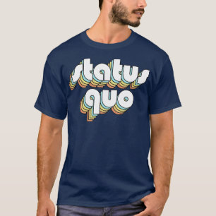 Status Quo Retro Rainbow Typography Faded Style T-Shirt