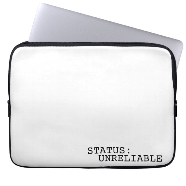 Status Unreliable Minimalist Professional  Laptop Sleeve (Front)