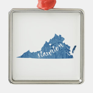 Staunton Virginia Wood Grain Metal Tree Decoration