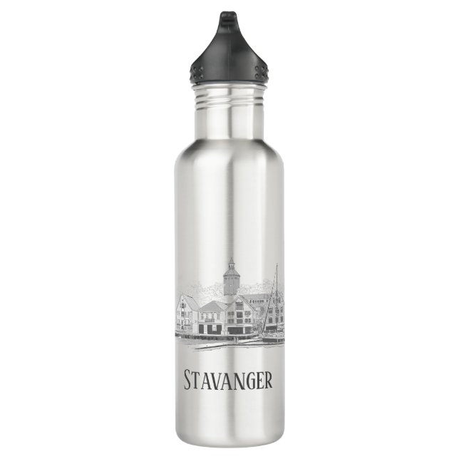 Stavanger Norway Beautiful Streetscape 710 Ml Water Bottle (Right)