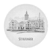 Stavanger Norway Beautiful Streetscape Drawing