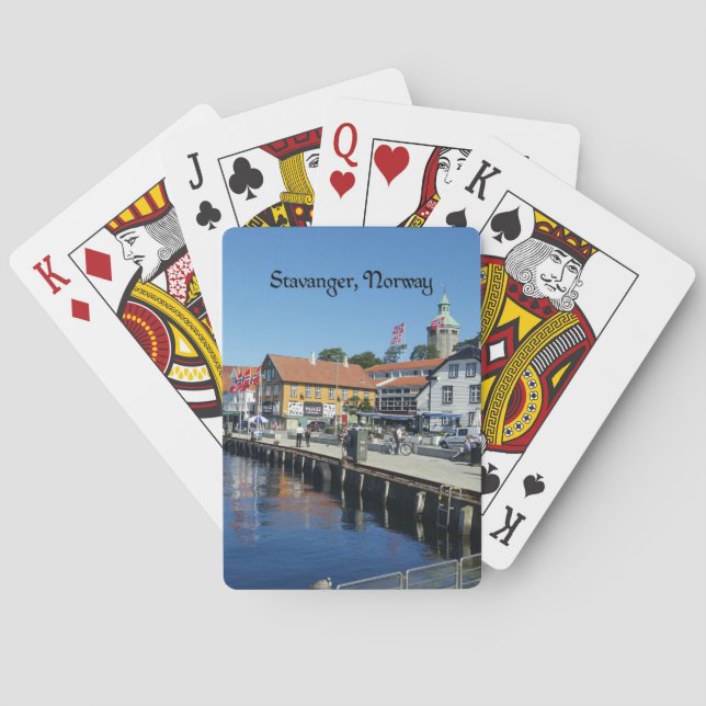 Stavanger, Norway scenic photograph, PLAYING CARDS (Back)