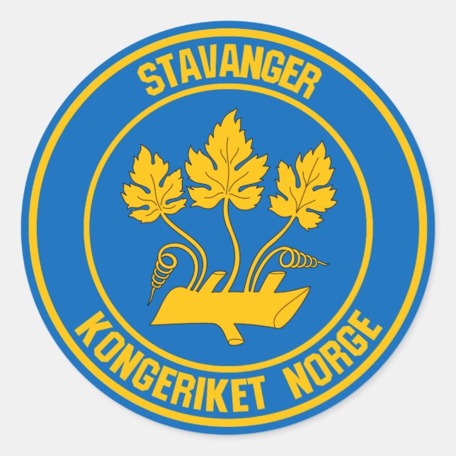Stavanger Round Emblem Classic Round Sticker (Front)