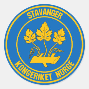 Stavanger Round Emblem Classic Round Sticker