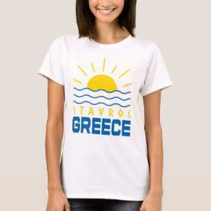Stavros Greece Sunshine And Sea Waves Women's T-Shirt