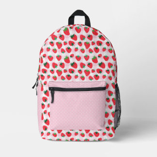 Stawberry Pink Plaid Backpack