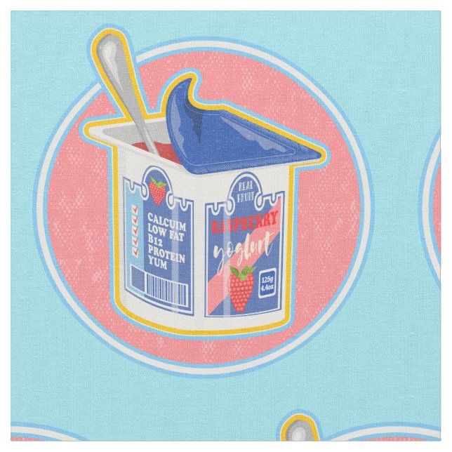 Stawberry yogurt fabric (Close Up)