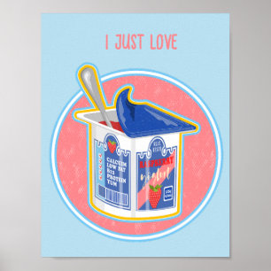 Stawberry yogurt poster