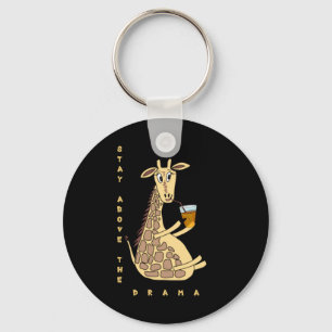 Stay Above The Drama_ Funny Giraffe With A Key Ring