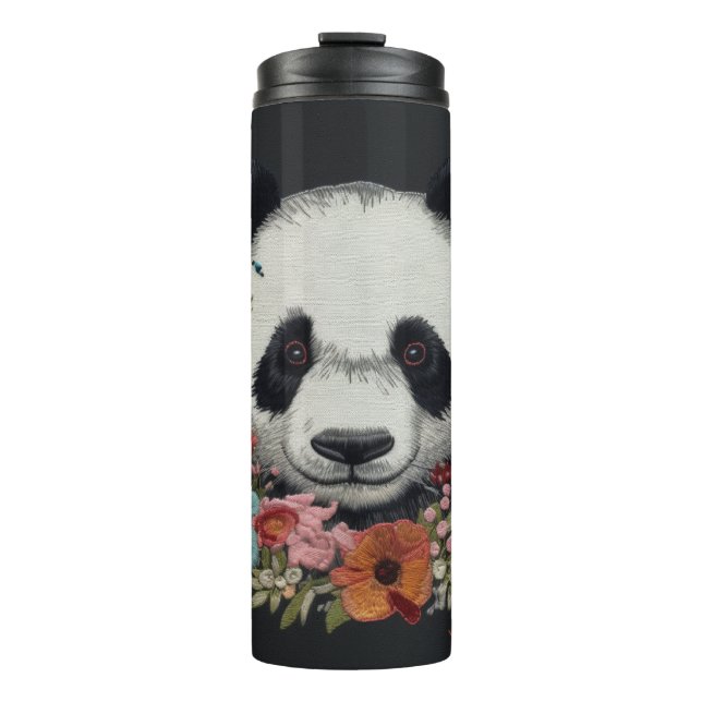 Stay Adorable and Refreshed with our Panda Thermal Tumbler (Front)