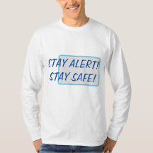 Stay Alert Stay Safe Blue Text Safety Awareness