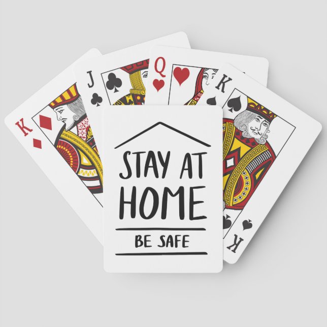 Stay At Home Be Safe Playing Cards (Back)