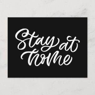 Stay At Home Fancy Font Postcard