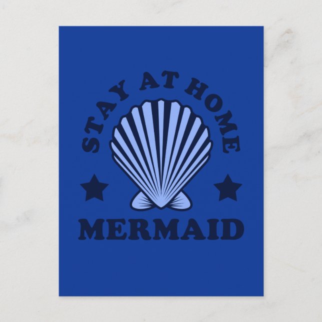 Stay At Home Mermaid Postcard (Front)
