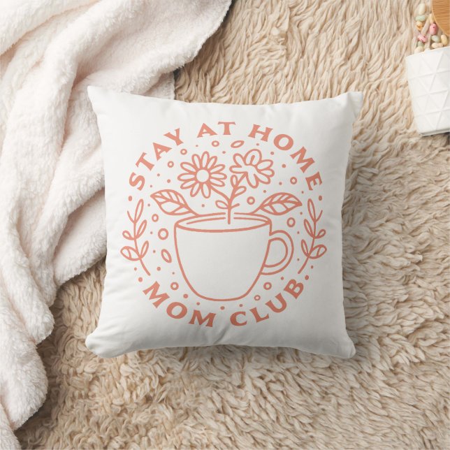 Stay at home mum club SAHM tradwife Cushion (Blanket)
