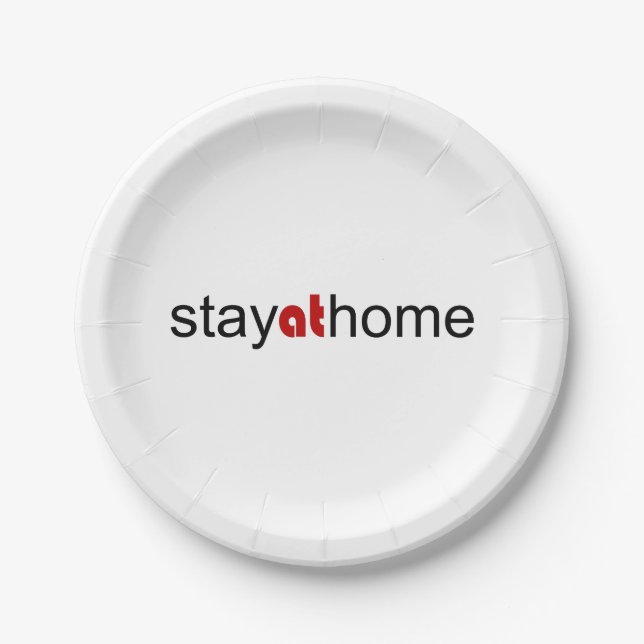 Stay at home paper plate (Front)