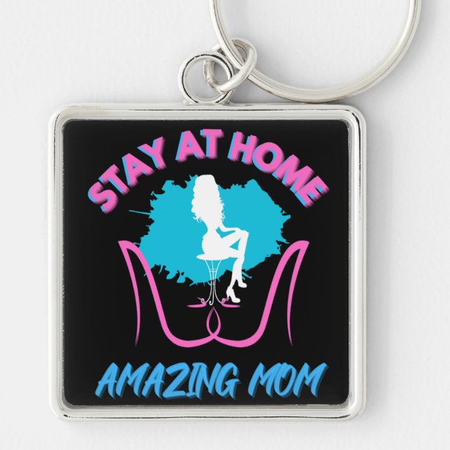  Stay At Home Retired Mum Mother Pink Ladies Shoes Key Ring (Front)