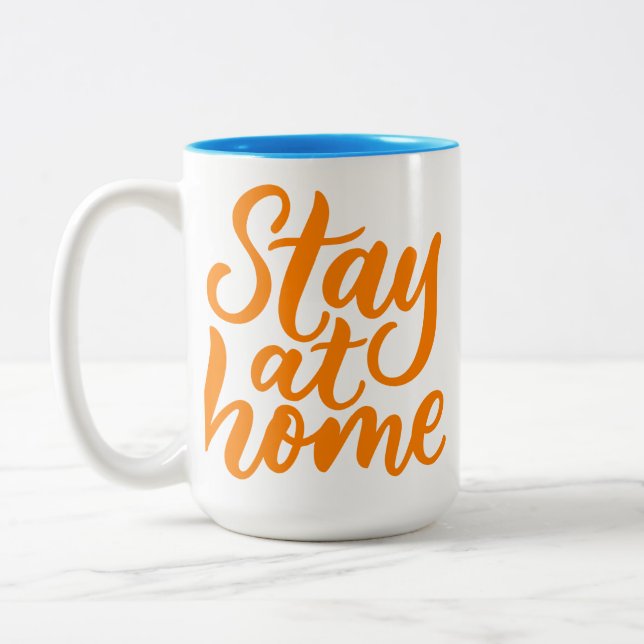 Stay At Home Two-Tone Coffee Mug (Left)