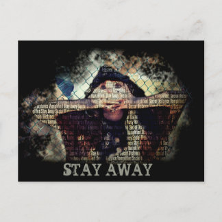 STAY AWAY Vamplified Social Distance Postcard