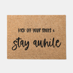 Stay Awhile Welcome Mat Doormat