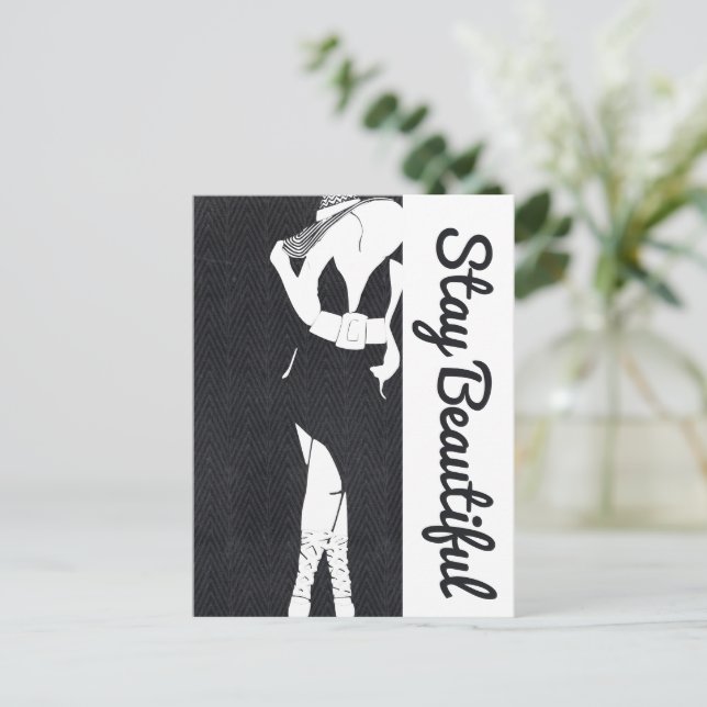 Stay Beautiful Thick Chick Postcard (Standing Front)