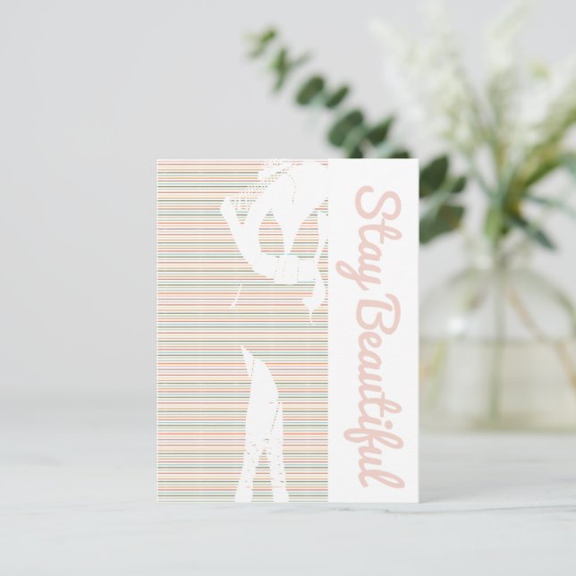 Stay Beautiful Thick Chick Postcard (Standing Front)