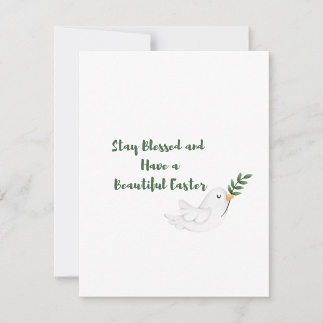 Stay Blessed and Have a Beautiful Easter on a  Holiday Card (Front)