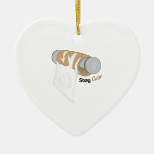 Stay Calm Ceramic Tree Decoration